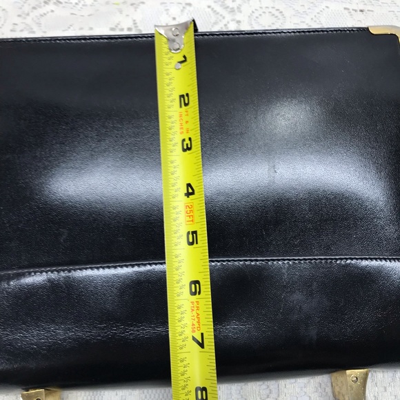 Vintage Koret black leather handbag red lining AMAZING - Picture 9 of 14